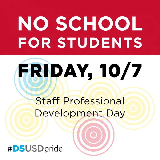 No school for students Friday, 10/7/2022