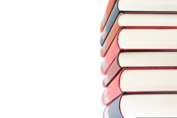 Image of stacked books.