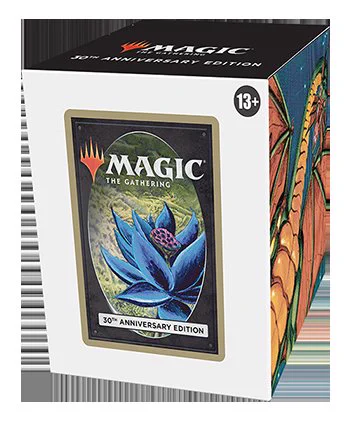 a box of 30th anniversary magic the gathering cards 