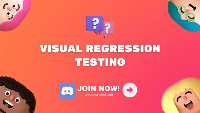 Banner call to action to join visual regression testing community