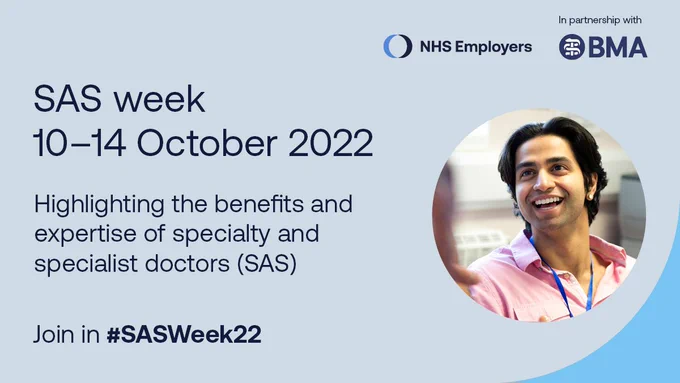 Image SAS week 10-14 October highlighting the benefits and expertise of speciality and specialist doctors.