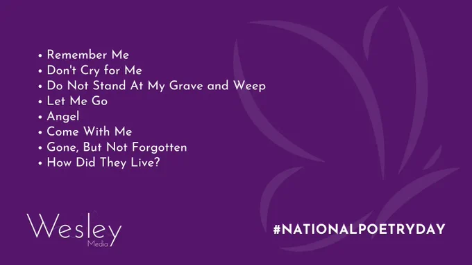 List of poems suitable for funerals