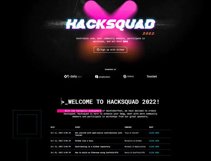 hacksquad main page
