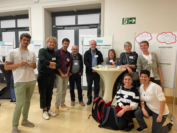 CS Track project team at the conference. 10 people in the picture
