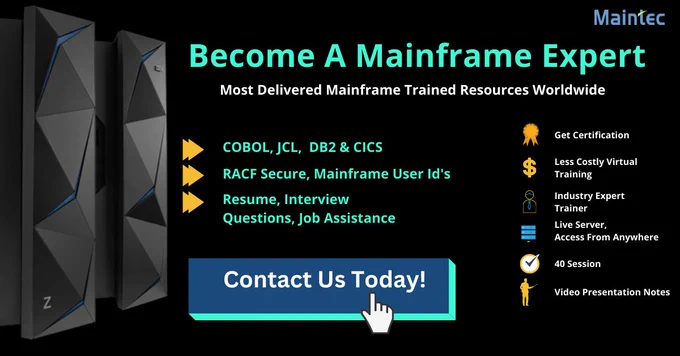Online mainframe training | Maintec
