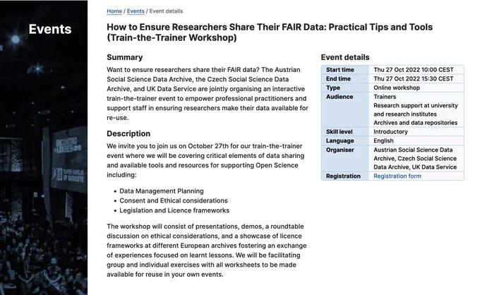 How to Ensure Researchers Share Their FAIR Data: Practical Tips and Tools (Train-the-Trainer Workshop)