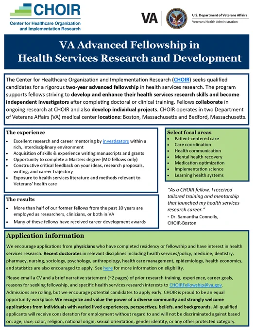 Fellowship flier, 508 info available via the link