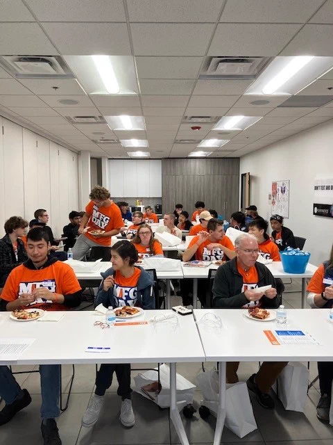 Mfg Day students tour the Humanetics facility.