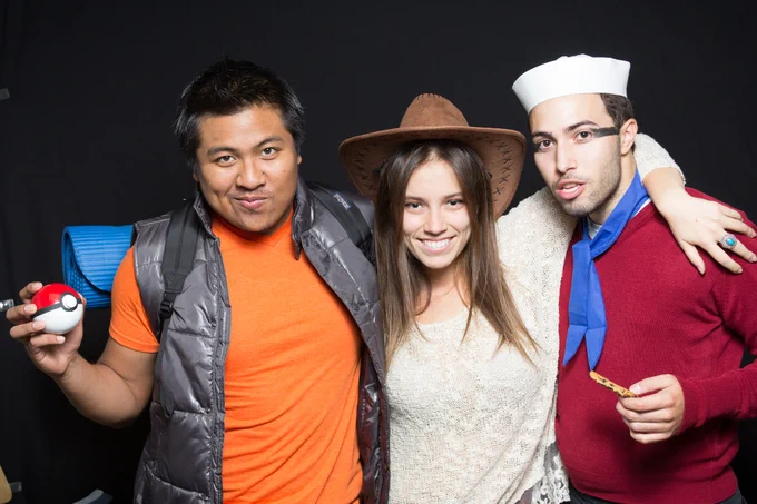 Students dressed up in costumes. 