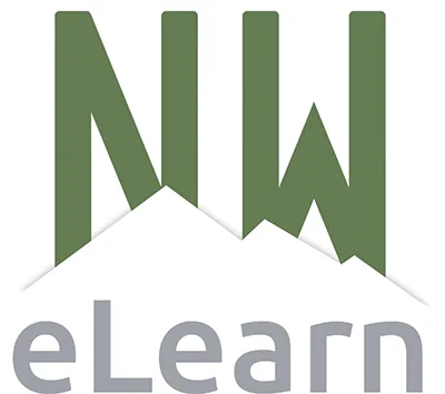NWelearn logo showing as big N and W letters in green with eLearn below in grey
