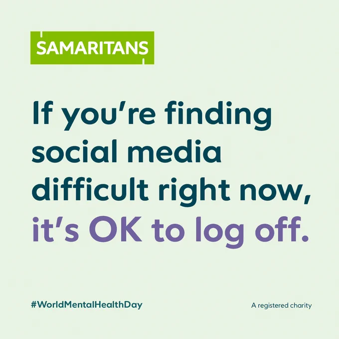 If you’re finding social media difficult right now, it’s OK to log off. 