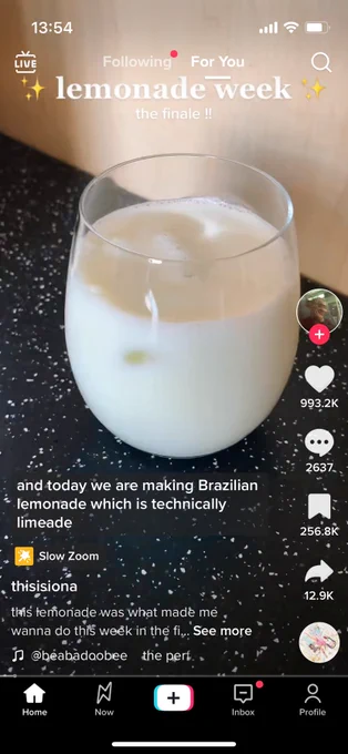 the grand finale of lemonade week (it's a limeade sweetened with condensed milk)