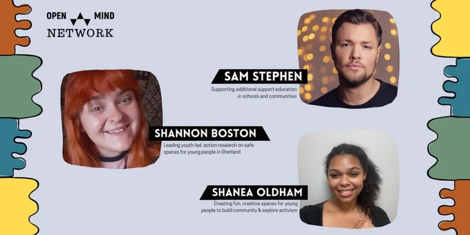 Pictures of the three speakers including Sam Stephen, Shannon Boston and Shanea Oldham