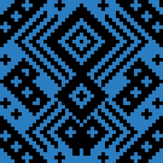 black and blue weaving / bitmap pattern design 