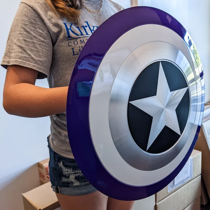 custom Captain America shield for asexuality