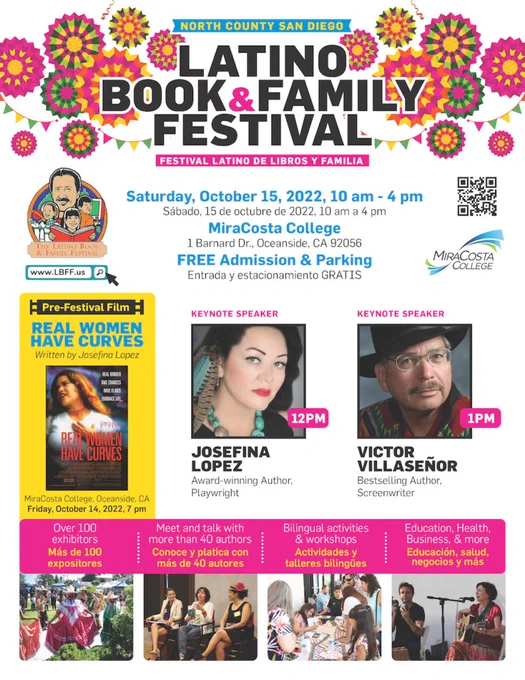 Latino Book & Family Festival (10/15, 10A-4P, MiraCosta) https://lbff.us #MiraCosta #events