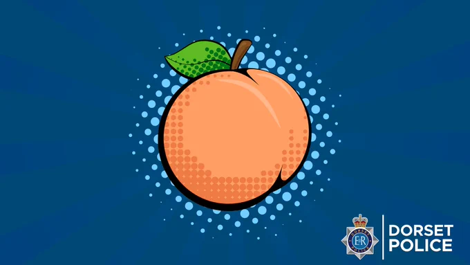 Pop Art style illustration of a peach.