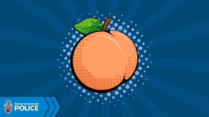 Pop art style illustration of a peach