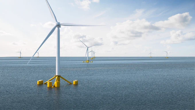 Render of the Stiesdal TetraSub at sea