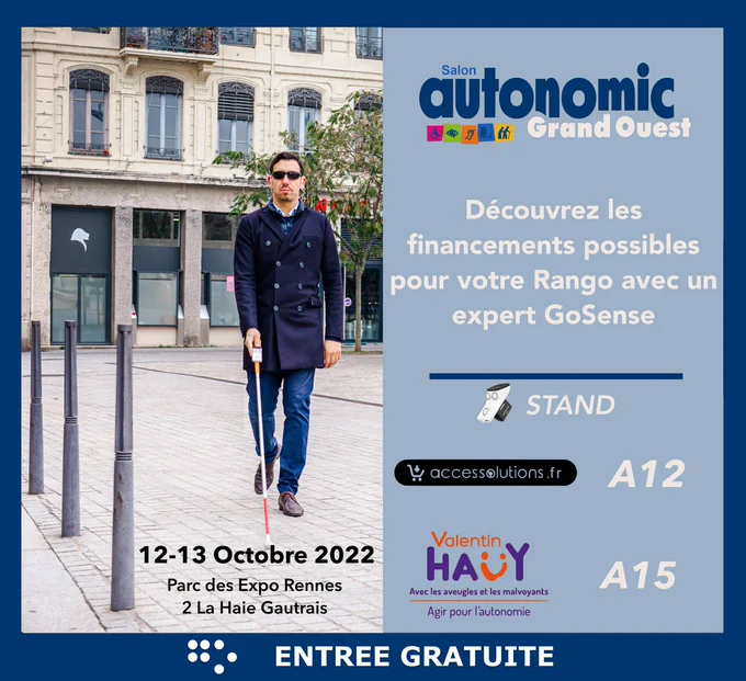 GoSense est présent au Salon Autonomic Grand Ouest à Rennes, au parc Expo Hall 5, 📍2 la Haie Gautrais 355170 Bruz. Nous serons sur le stand A12 et le stand A15. Venez nombreux et en famille.