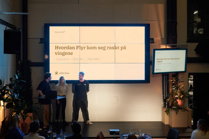The Unfold team presenting their case for Flyr (the airline)