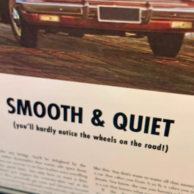 A fucking weird print ad for a car. 