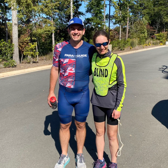 Alexandra with her guide Jonathan