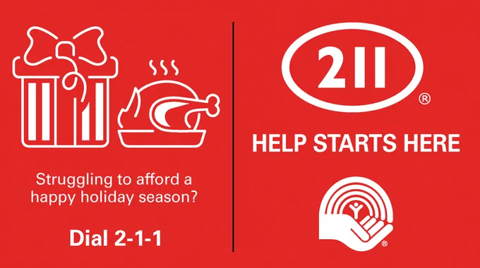 Struggling to afford a happy holiday season?  Dial 2-1-1.