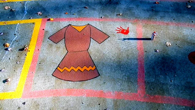 Medicine Walk Labyrinth . . .

Within South/Red Quadrant of the Medicine Wheel

Adding Red Hand Print

Beside Red Dress

as

Representation & Reminder

of

Missing and Murdered Indigenous Women & Girls.

Hillcrest Park, Tkaronto

| #MMIWG #FFADA #NoMoreStolenSisters #Labyrinths🍥
