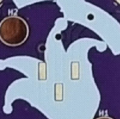 A zoomed in picture of a PCB with 3 pads showing. I wonder what they could be for and what else will this thing do? Stay tuned!!