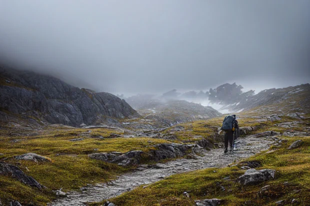 Fjellheimen. Skapt av Marius og MidJourney.