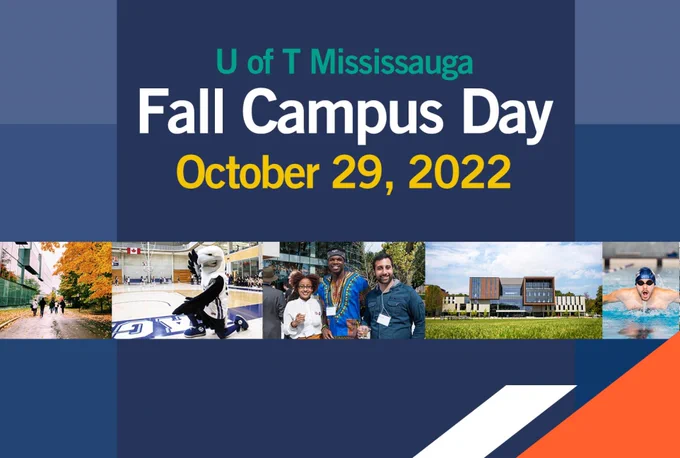 U of T Mississauga Fall Campus Day October 29, 2022. Scenes of UTM students, mascot and buildings.