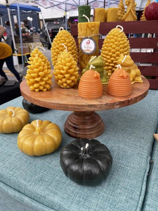 Lazy Goat Studio beeswax candles