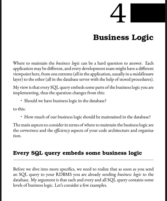 Screenshot of the intro of chapter 4 of The art pf postgresql