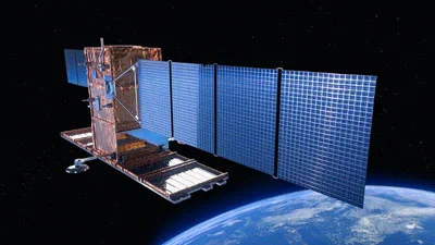Illustration of one of the satellites belonging to the COSMO-SkyMed series.