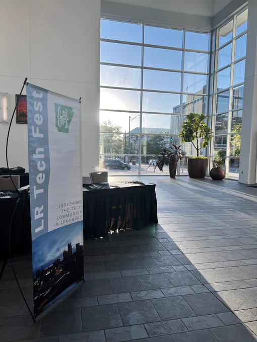 Morning of day 2 at Little Rock Tech Fest 2022,