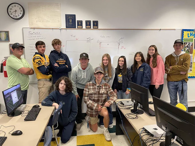 Mr. Staub’s Entrepreneurship students used Design Thinking this week to design an improved student desk