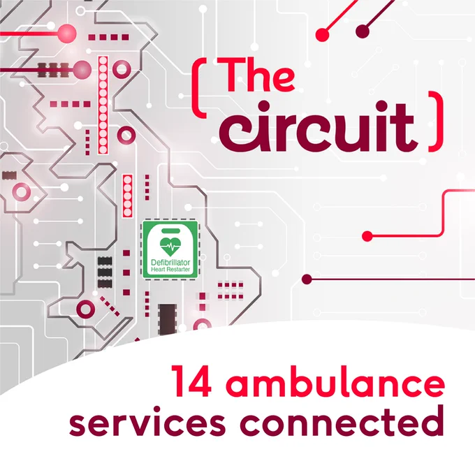 Text reads: 'The circuit 14 ambulance services connected'