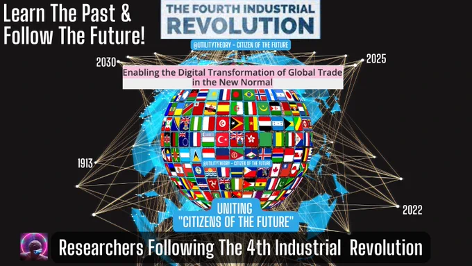 A conceptual visualization from my mind of the 4th industrial revolution thats being empowered by the decentralized "data" infrastructure layer that's moving tokenized $ value across global trade jurisdictions. 