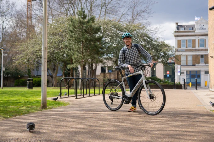 A man with an electric bike
