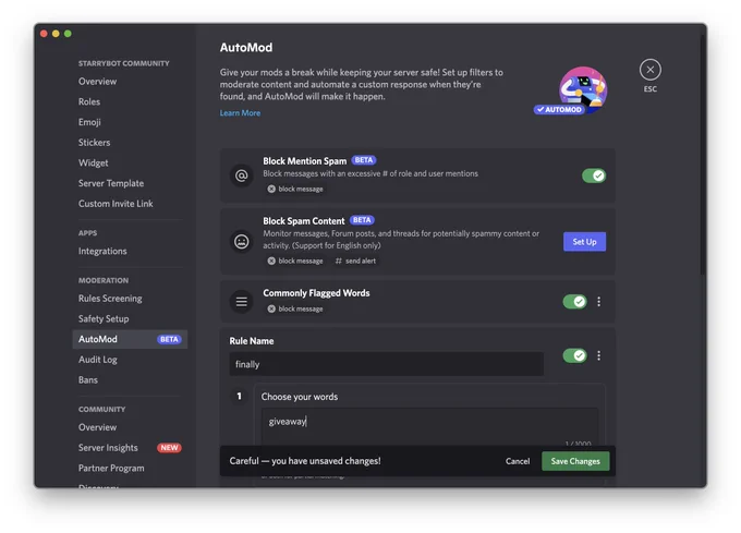 New Discord feature where you can reduce spam in your guild/server