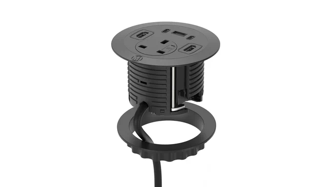 Metalicon Solo Plus porthole power module with USB-C 45W Power Delivery
