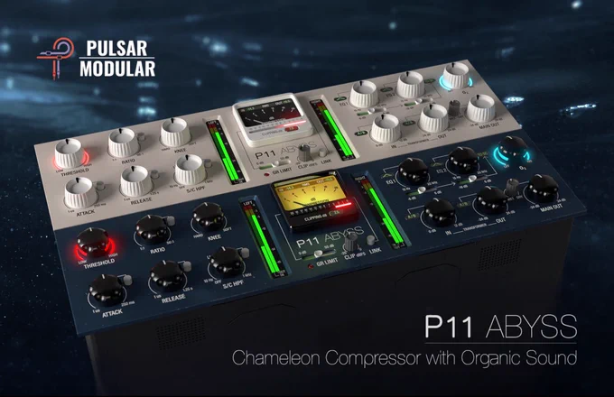 3D rendered image of P11 Abyss audio compressor plugin