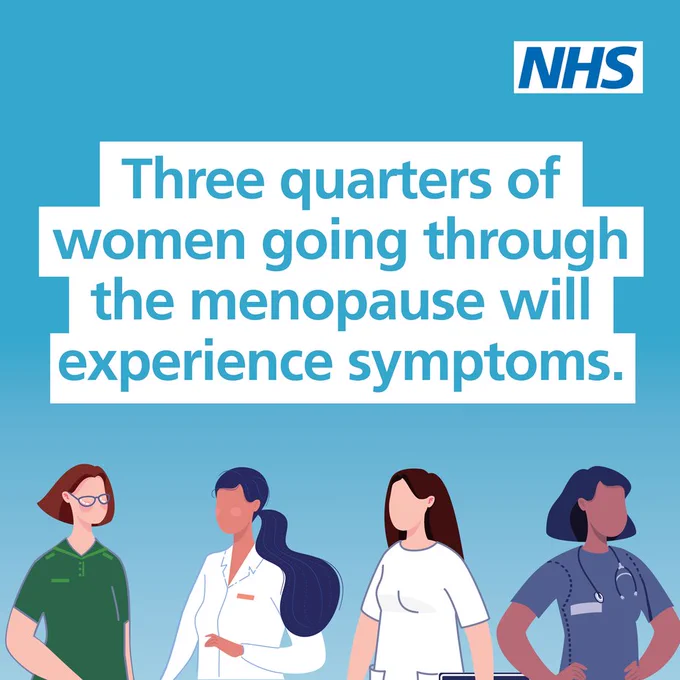 Three quarters of women going through the menopause will experience symptoms.