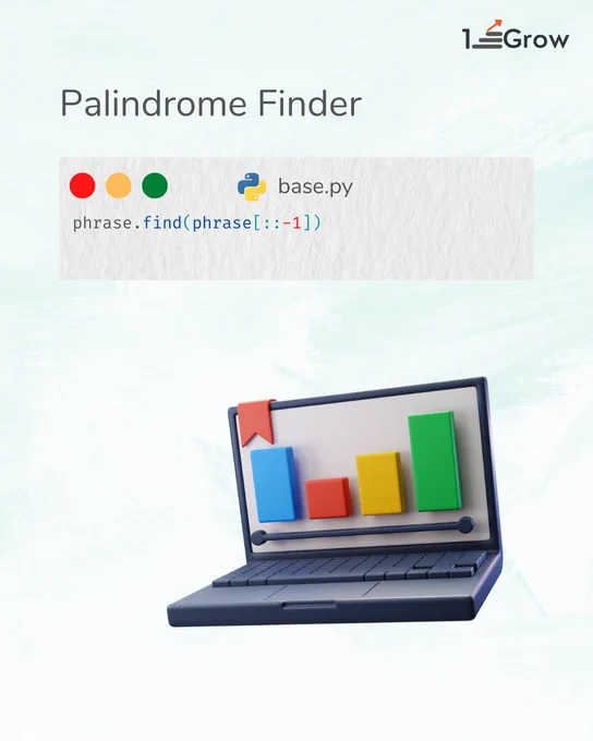 Palindrome Finder using python | 1stepgrow