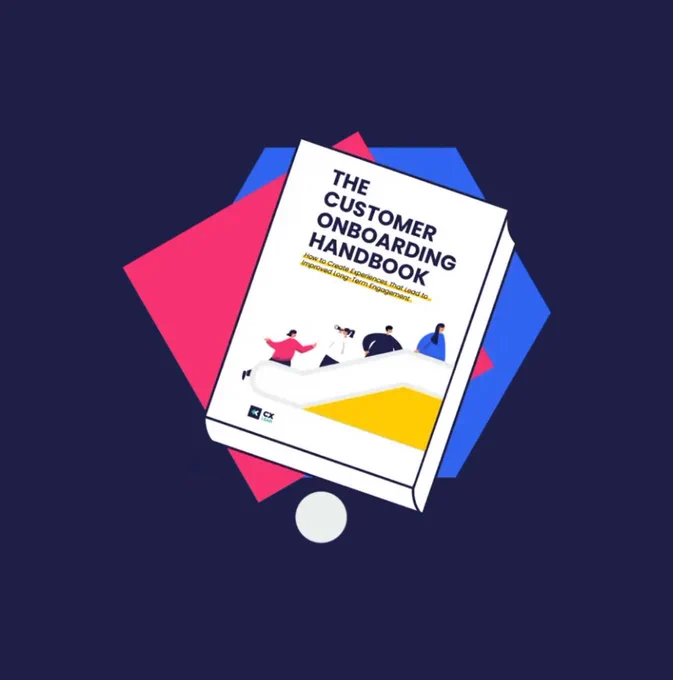 The cover of the Customer Onboarding Handbook with the tagline, "How to create experiences that lead to improved long-term engagement".