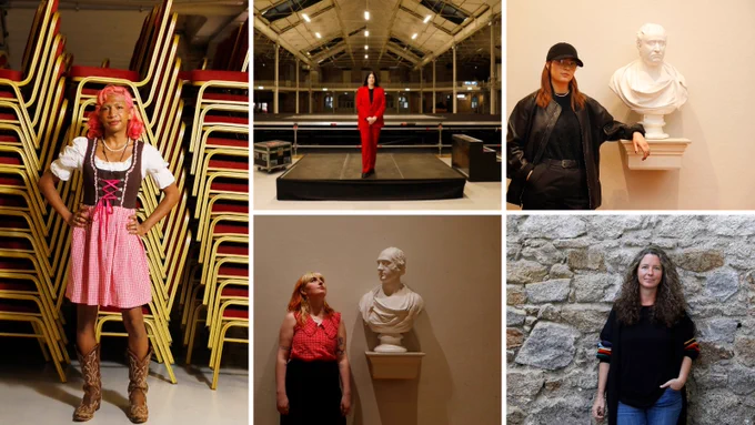 Fine Art grads - Venus Patel, Michelle Malone, Eden Munroe, Kat Lawlor and Sinead Mc Cormick. 