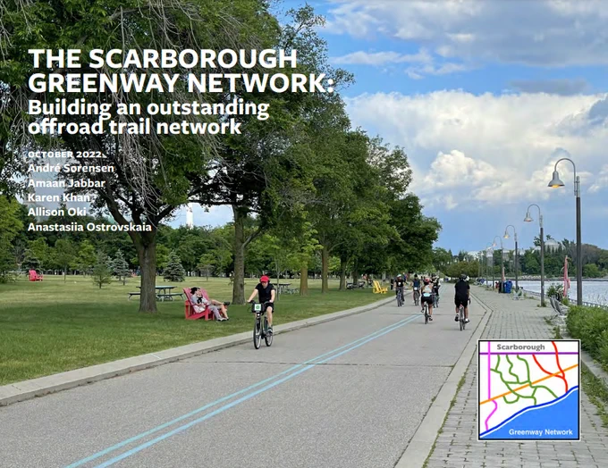 The Scarborough Greenway Network: Building an outstanding offroad trail network report cover page.