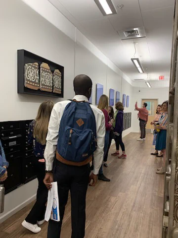 ABA members join PHB and partners to tour the Henry, an affordable housing project in Old Town Portland.