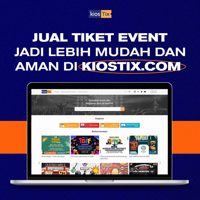 Cara jual tiket event secara online di Kiostix